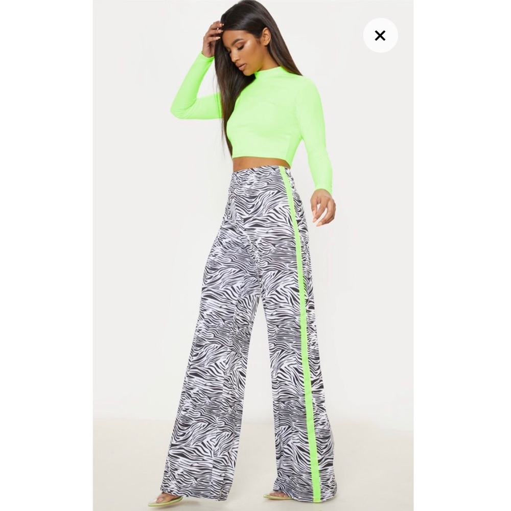 Zebra neon stripe pant